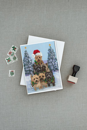 Buy this Cairn Terrier Christmas Family Tree Greeting Cards and Envelopes Pack of 8